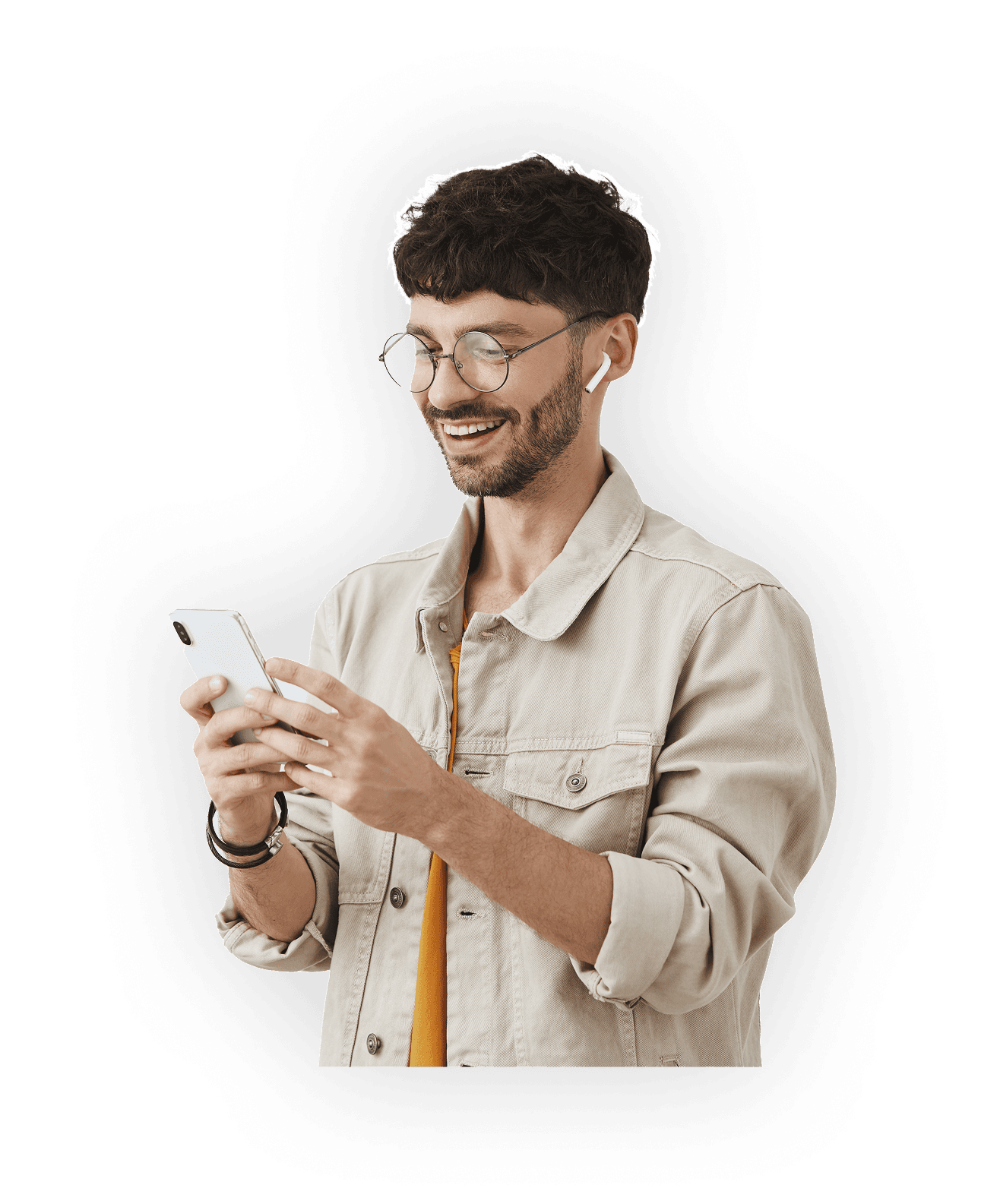 Person browsing businesses